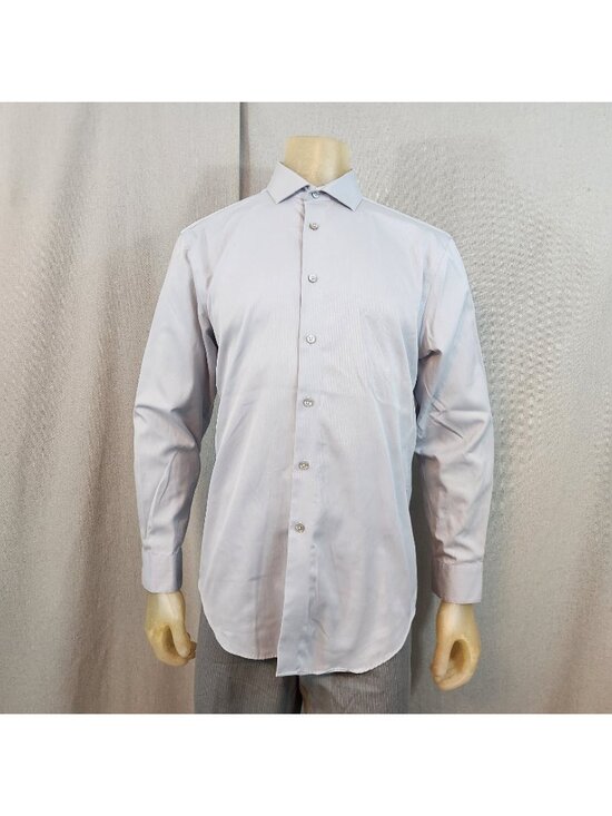 Calvin Klein Other - Calvin Klein Gray Long Slv Spread Collar Button Down Dress Shirt 16.5 / 32-33